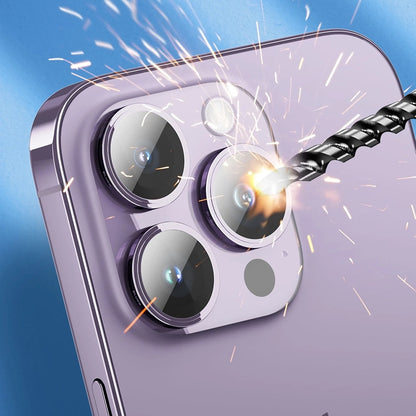 Film de protection pour caméra arrière Blueo Sapphire Crystal pour Apple iPhone 14 Pro Max / 14 Pro, Verre trempé, Multicolore