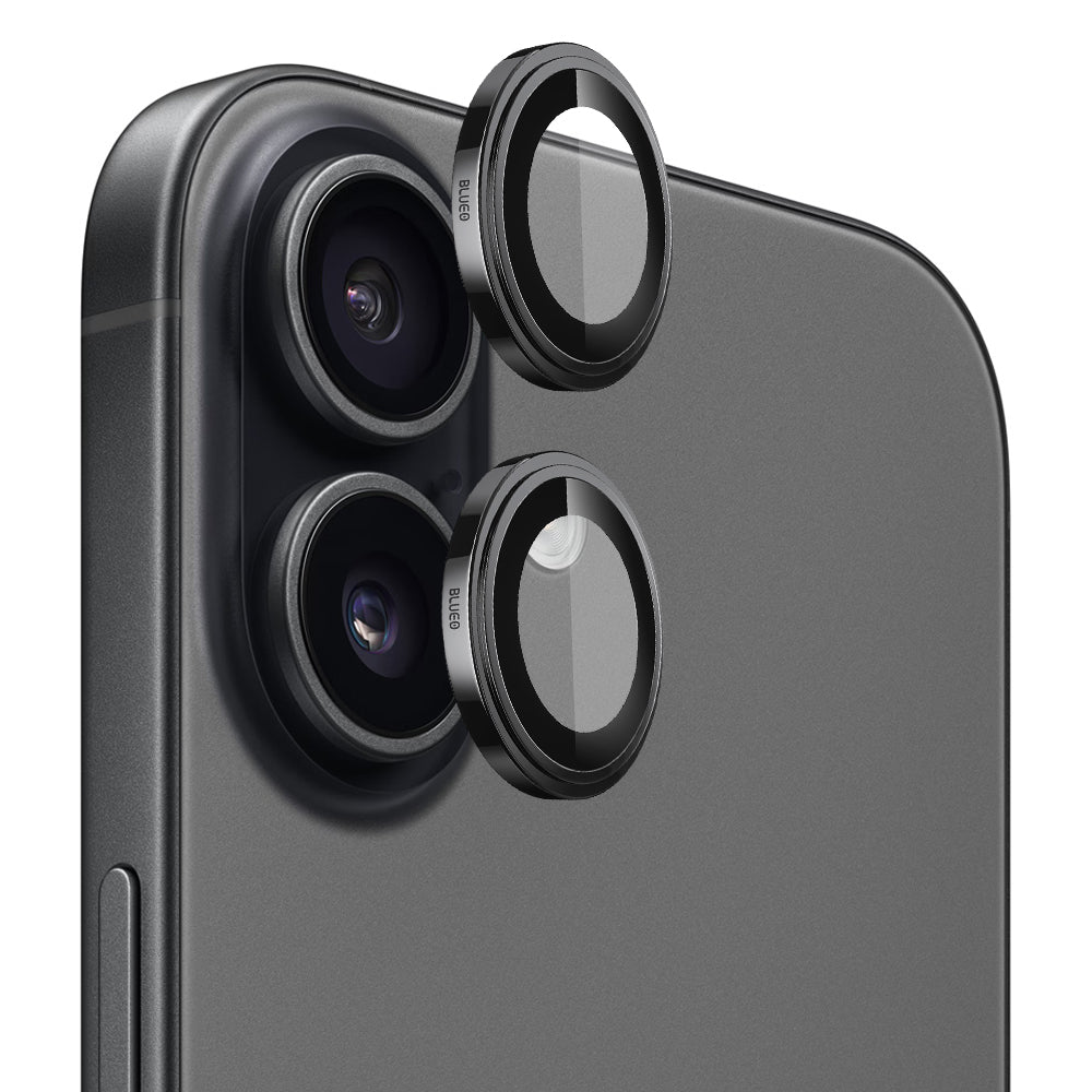 Film de protection Caméra Arrière Blueo Sapphire Crystal pour Apple iPhone 17, Verre Trempé, Noir