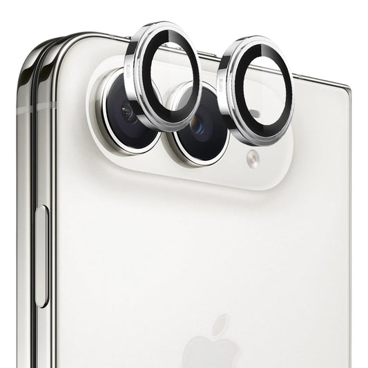 Blueo Sapphire Crystal Schutzfolie für die Rückkamera für Apple iPhone Duo, gehärtetes Glas, Silberfarben