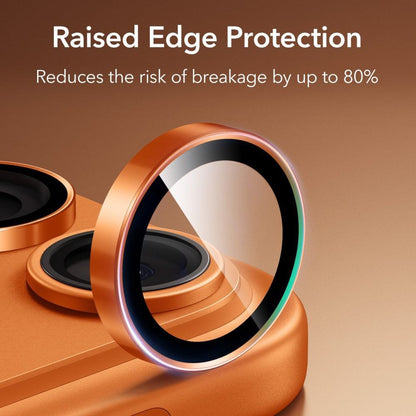 Schutzfolie ESR Armorite für die Rückkamera des Apple iPhone 14 Pro, gehärtetes Glas, Orange