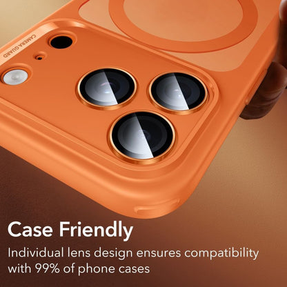 Schutzfolie ESR Armorite für die Rückkamera des Apple iPhone 14 Pro, gehärtetes Glas, Orange