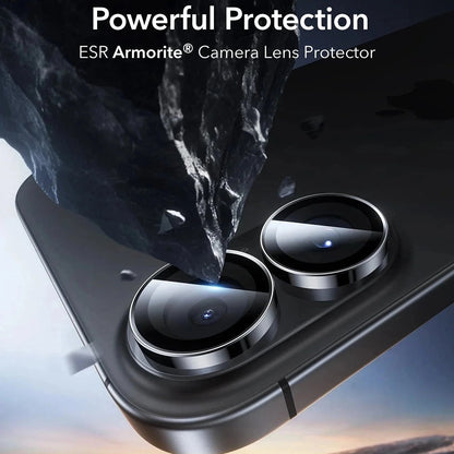Schutzfolie ESR Armorite für die Rückkamera des Apple iPhone 17 / 16 Plus / 16, gehärtetes Glas, Set mit 2 Stücken, Schwarz