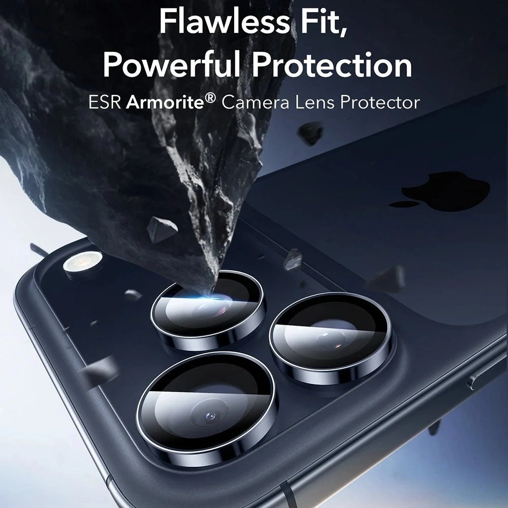 Beschermfolie Achtercamera ESR Armorite voor Apple iPhone 17 Pro Max / 17 Pro / 16 Pro Max / 16 Pro, Gehard Glas, Blauw