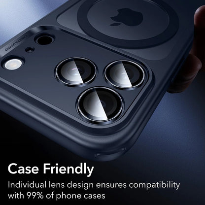Beschermfolie Achtercamera ESR Armorite voor Apple iPhone 17 Pro Max / 17 Pro / 16 Pro Max / 16 Pro, Gehard Glas, Blauw