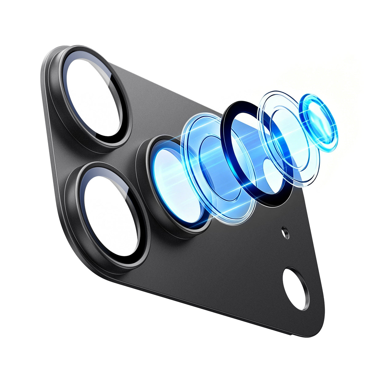 ESR Armorite Pro Achtercamera Beschermfolie voor Apple iPhone 18 Pro, Gehard Glas, Zwart