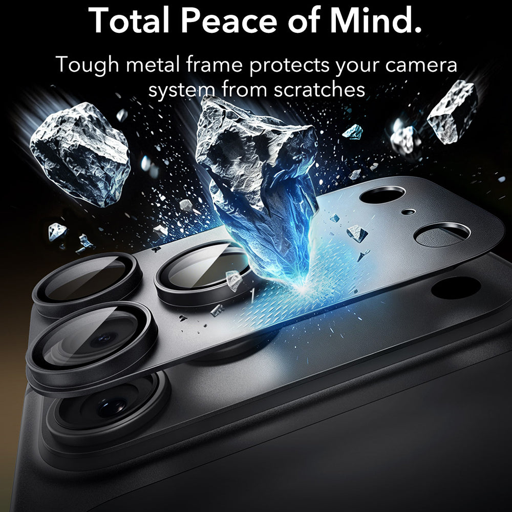 ESR Armorite Pro Achtercamera Beschermfolie voor Apple iPhone 18 Pro, Gehard Glas, Zwart