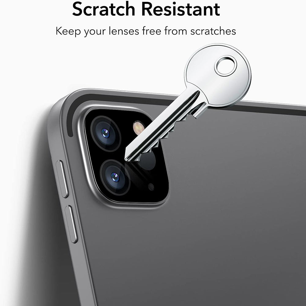 Film de protection pour caméra arrière ESR pour Apple iPad Pro 13 (2024) / Pro 11 (2022) / Pro 12.9 (2022), Verre Trempé, Lot de 2 pièces, Noir