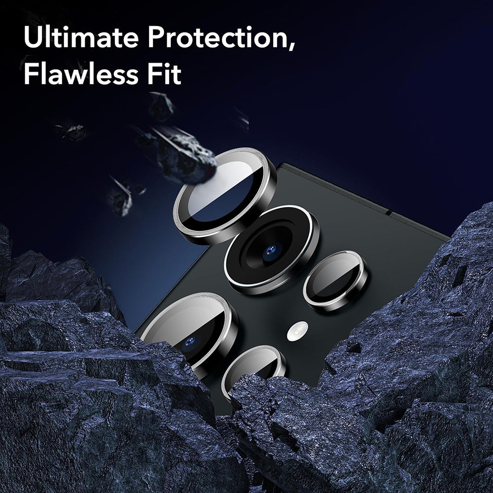 Beschermfolie Achtercamera ESR voor Samsung Galaxy S24 Ultra S928, Gehard Glas, Set van 2 stuks, Zwart