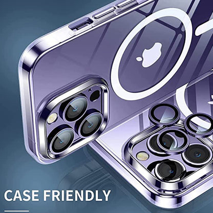 Lito S+ Achtercamera Beschermfolie voor Apple iPhone 14 Pro, Gehard Glas, Paars