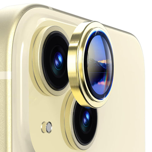 Beschermfolie Achtercamera Lito S+ voor Apple iPhone 14, Gehard Glas, Geel