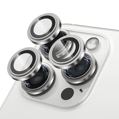 Lito S+ Achtercamera Beschermfolie voor Apple iPhone 15 Pro Max / 15 Pro, Gehard Glas, Zilver