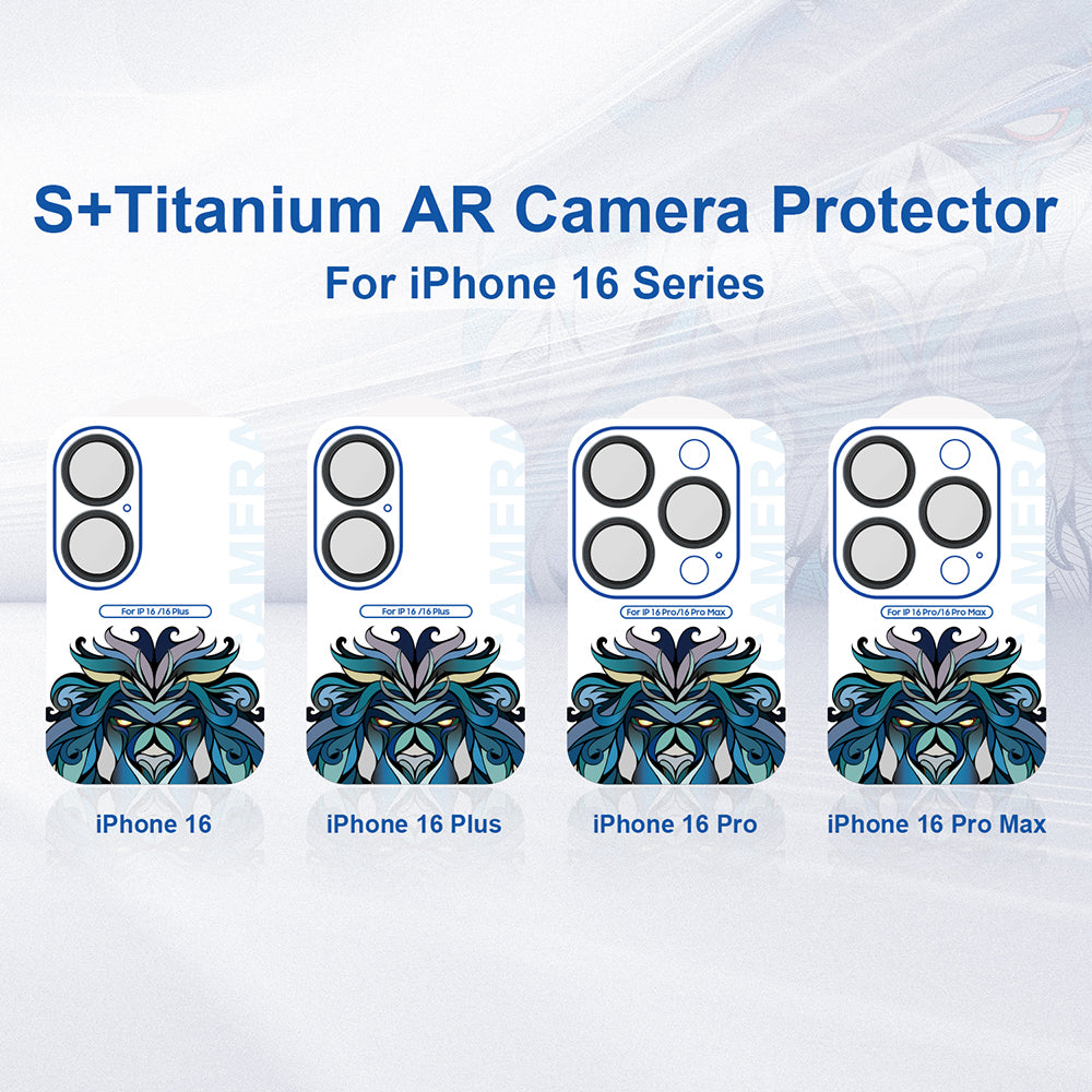 Lito S+ Achtercamera Beschermfolie voor Apple iPhone 16 Pro Max / 16 Pro, Gehard Glas, Brons