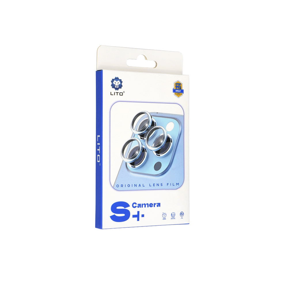 Beschermfolie Achtercamera Lito S+ voor Apple iPhone 17, Gehard Glas, Blauw
