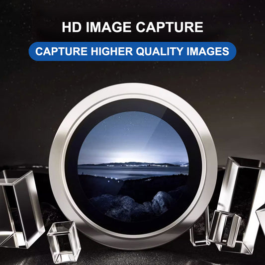 Beschermfolie Lito Titanium AR voor de achtercamera van Apple iPhone 17 Pro Max / 17 Pro, Gehard Glas, Zilverkleurig