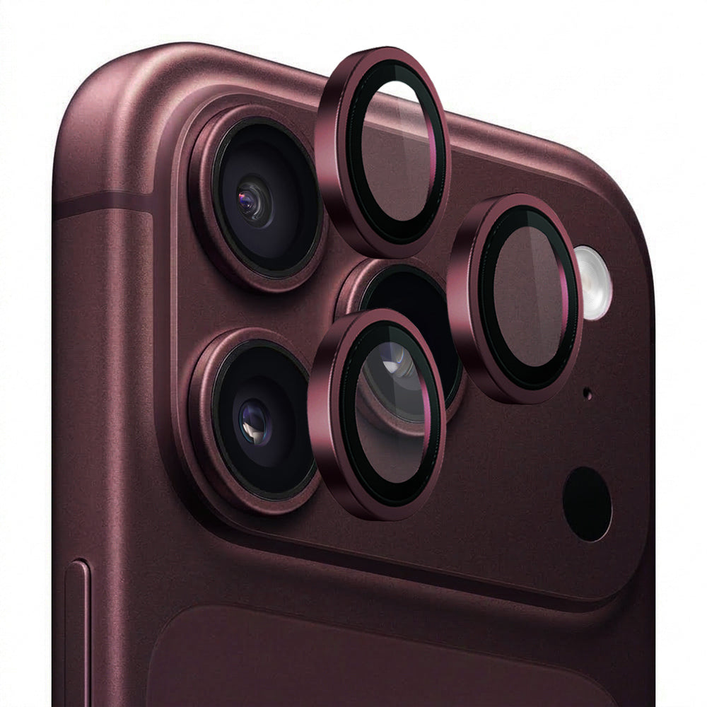 Lito Titanium AR Achtercamera Beschermfolie voor Apple iPhone 18 Pro / 18 Pro Max, Gehard Glas, Bordeaux