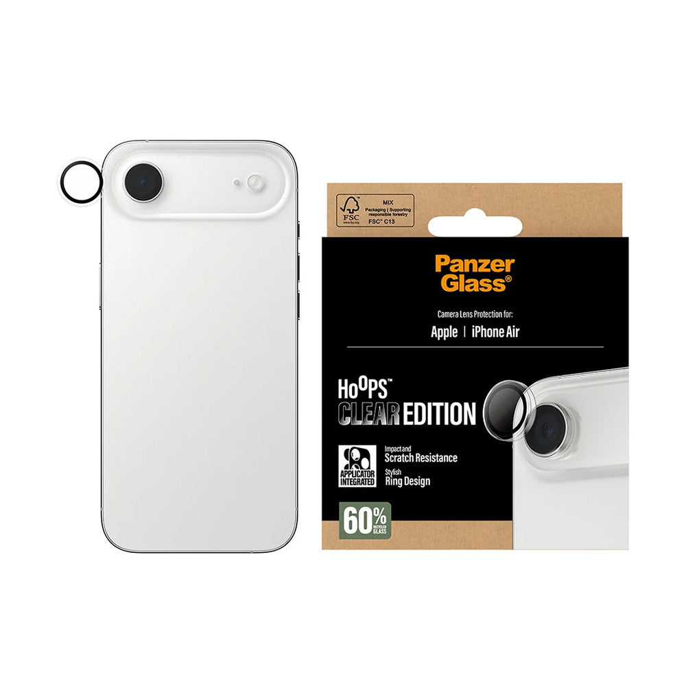 Beschermfolie PanzerGlass Hoops voor Apple iPhone 17 Air, Gehard Glas, Transparant