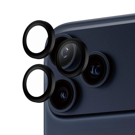 Schutzfolie PanzerGlass Hoops für die Rückkamera des Apple iPhone 17 Pro Max / 17 Pro / 16 Pro Max / 16 Pro, gehärtetes Glas, Schwarz
