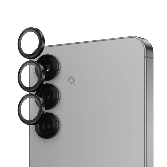 Film de protection Caméra Arrière PanzerGlass Hoops pour Samsung Galaxy S25 S931, Verre Trempé, Noir