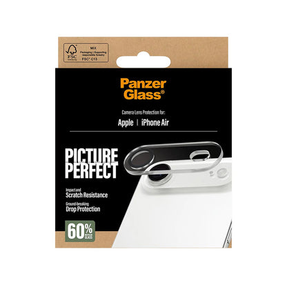 Beschermfolie Achtercamera PanzerGlass PicturePerfect voor Apple iPhone 17 Air, Gehard Glas, Transparant