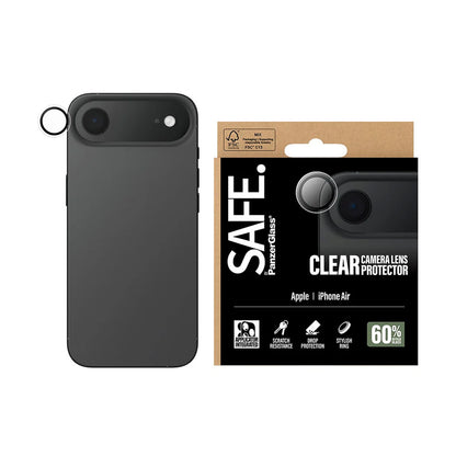 Beschermfolie PanzerGlass Safe voor de achtercamera. voor Apple iPhone 17 Air, Gehard Glas, Transparant