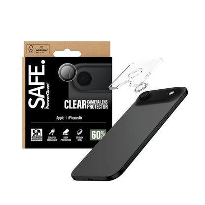 Beschermfolie PanzerGlass Safe voor de achtercamera. voor Apple iPhone 17 Air, Gehard Glas, Transparant