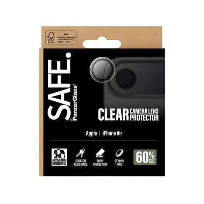 Beschermfolie PanzerGlass Safe voor de achtercamera. voor Apple iPhone 17 Air, Gehard Glas, Transparant