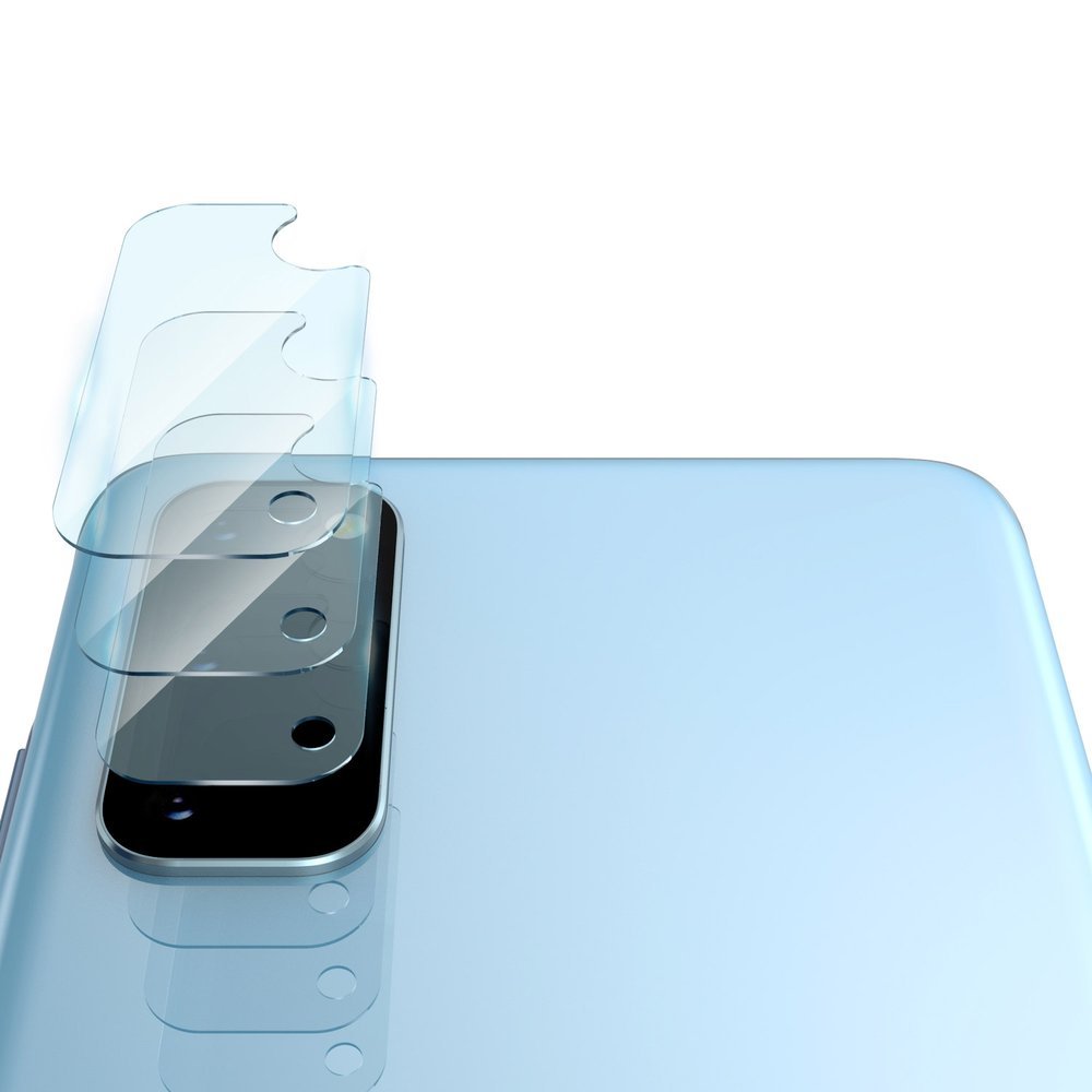 Beschermfolie Ringke IDGL voor de achtercamera van Samsung Galaxy S20 5G G981 / S20 G980, Gehard Glas, Set van 3 stuks, Transparant