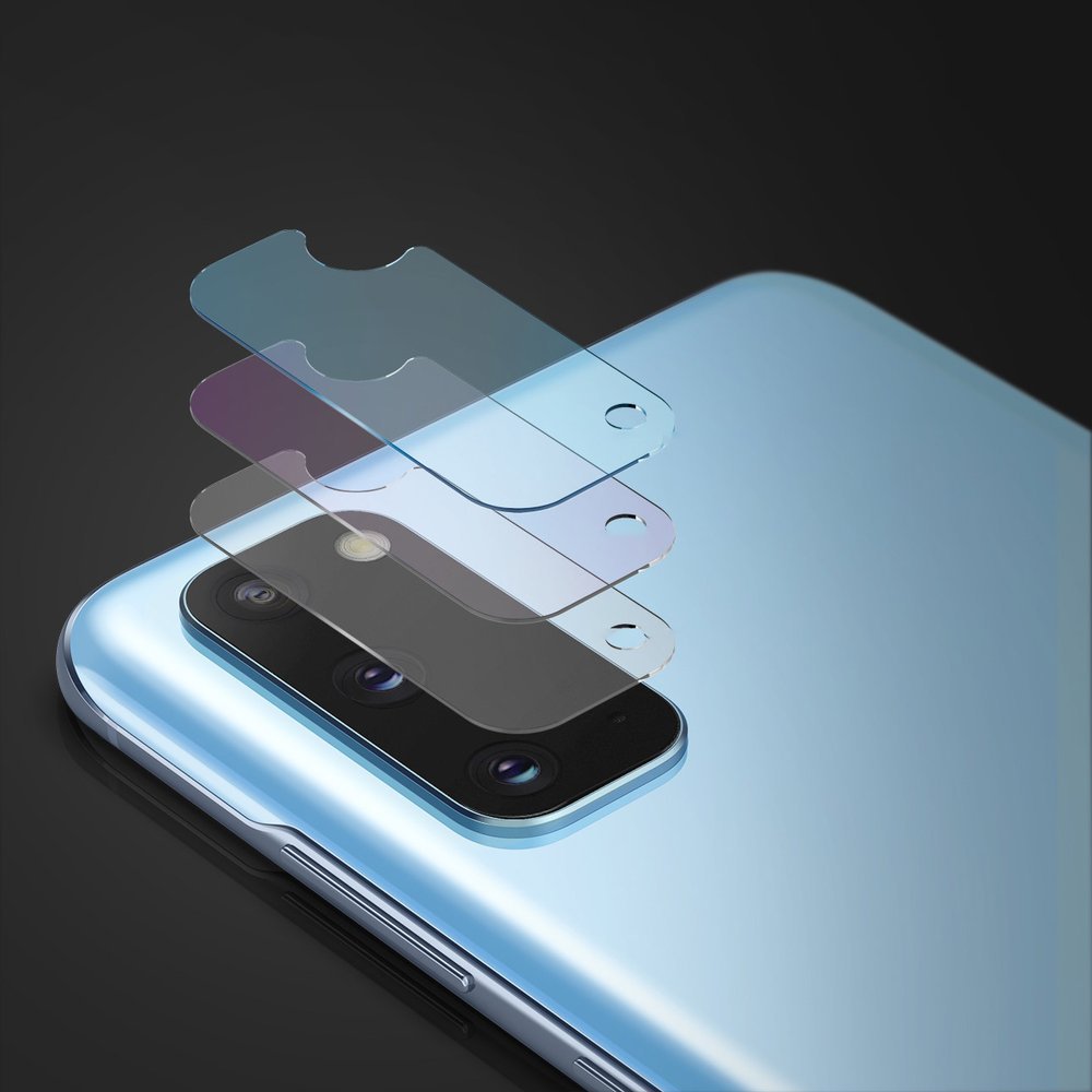 Beschermfolie Ringke IDGL voor de achtercamera van Samsung Galaxy S20 5G G981 / S20 G980, Gehard Glas, Set van 3 stuks, Transparant