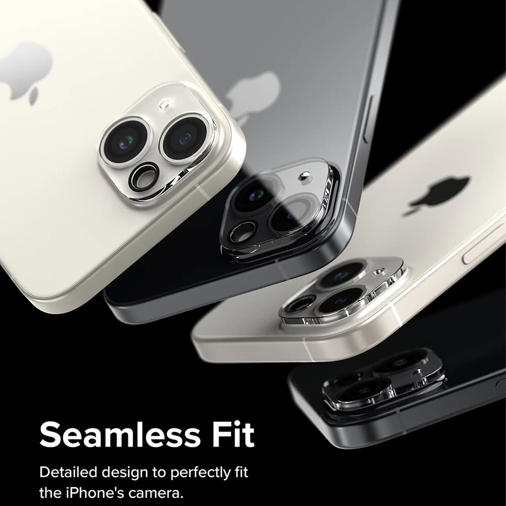 Beschermfolie Ringke Achtercamera voor Apple iPhone 15 Plus / 15, Gehard Glas, Set van 2 Stuks, Transparant