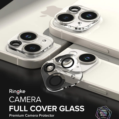Beschermfolie Ringke Achtercamera voor Apple iPhone 15 Plus / 15, Gehard Glas, Set van 2 Stuks, Transparant