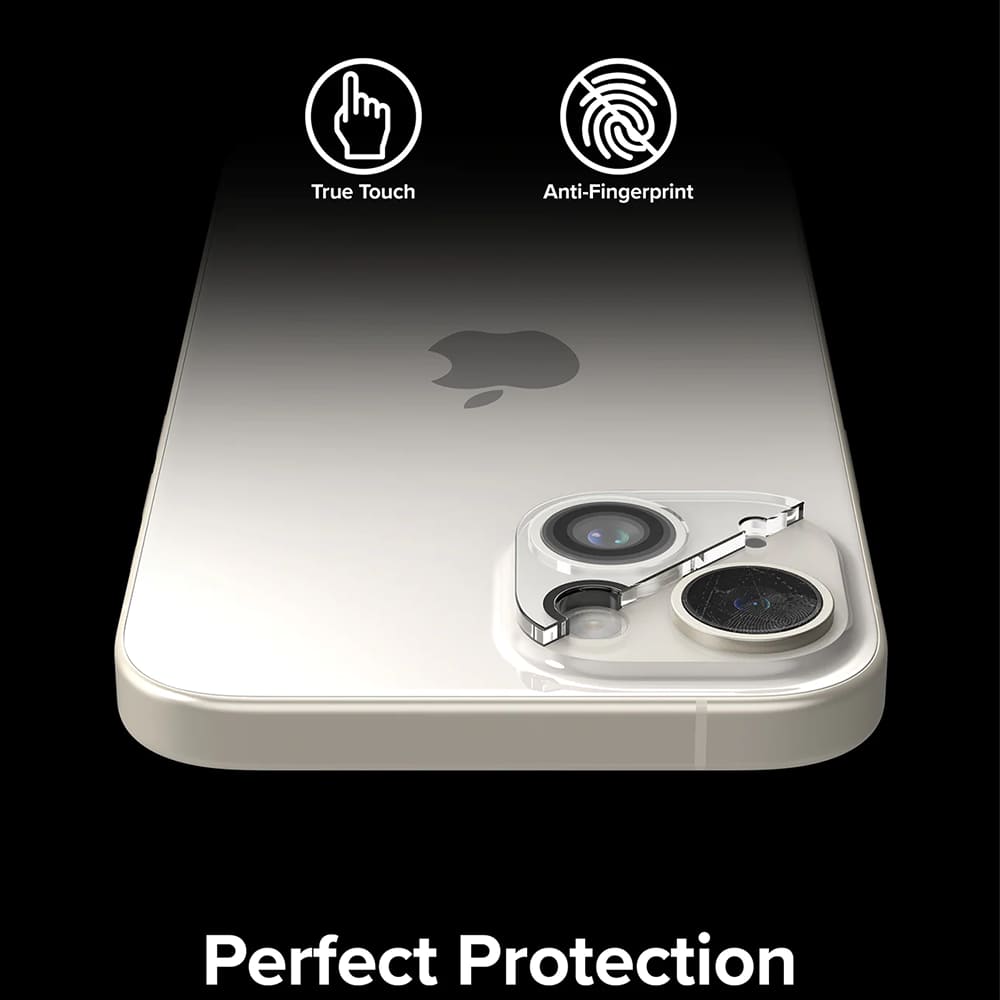 Beschermfolie Ringke Achtercamera voor Apple iPhone 15 Plus / 15, Gehard Glas, Set van 2 Stuks, Transparant
