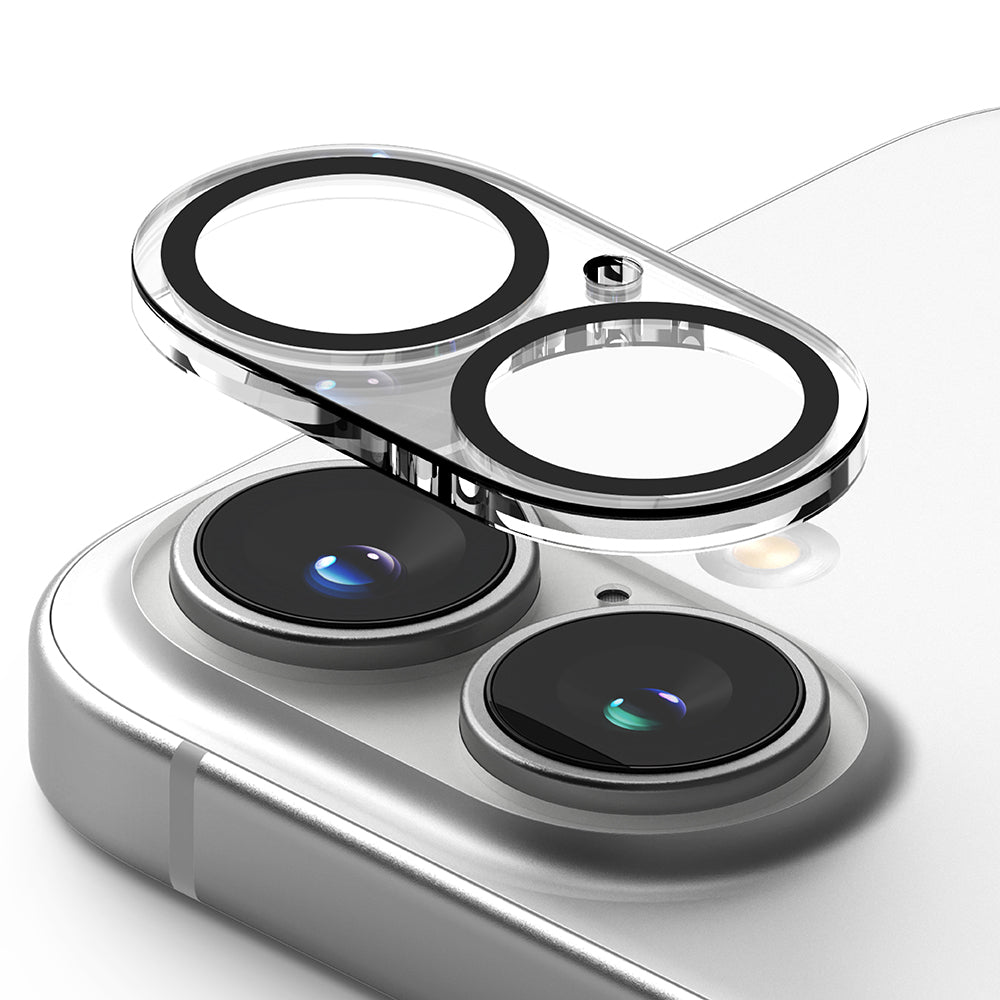 Ringke Achtercamera Beschermfolie voor Apple iPhone 16 Plus / 16, Gehard Glas, Set van 2 Stuks, Transparant