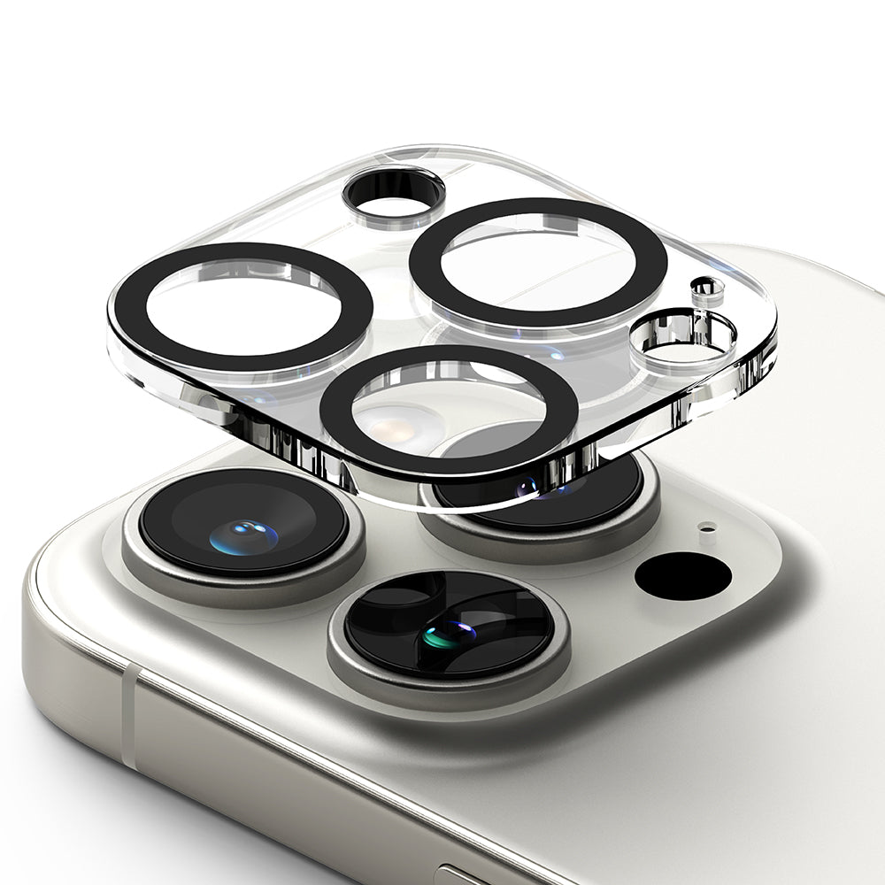 Beschermfolie Ringke Achtercamera voor Apple iPhone 16 Pro Max / 16 Pro, Gehard Glas, Set van 2 Stuks, Transparant