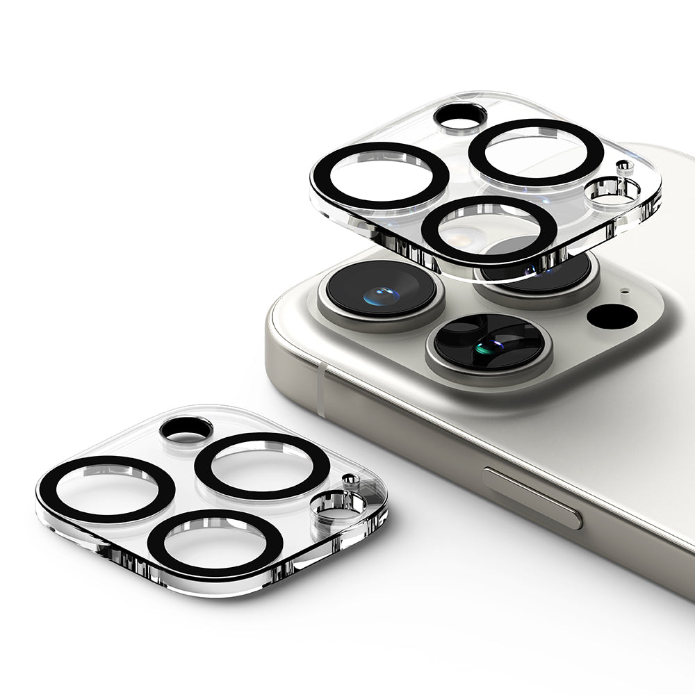 Beschermfolie Ringke Achtercamera voor Apple iPhone 16 Pro Max / 16 Pro, Gehard Glas, Set van 2 Stuks, Transparant