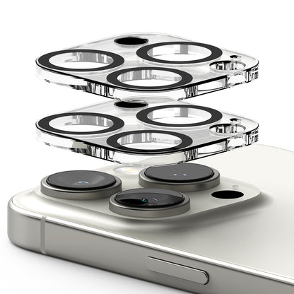 Beschermfolie Ringke Achtercamera voor Apple iPhone 16 Pro Max / 16 Pro, Gehard Glas, Set van 2 Stuks, Transparant