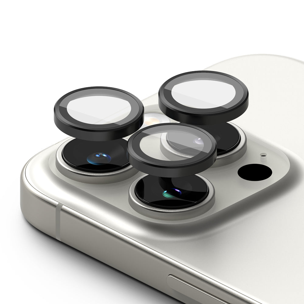 Beschermfolie Ringke Achtercamera voor Apple iPhone 16 Pro Max / 16 Pro, Gehard Glas, Set van 2 stuks, Zwart