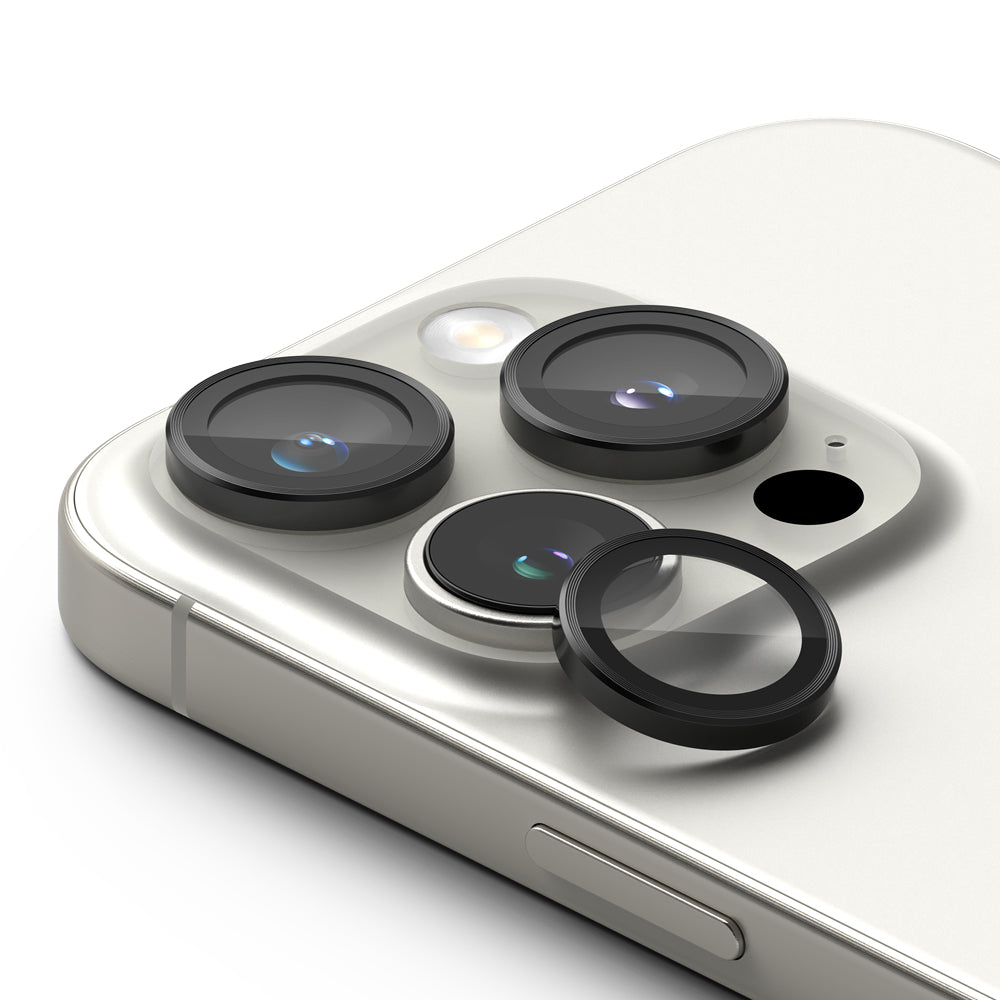 Beschermfolie Ringke Achtercamera voor Apple iPhone 16 Pro Max / 16 Pro, Gehard Glas, Set van 2 stuks, Zwart