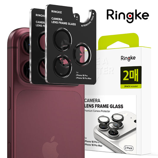 Ringke Achtercamera Beschermfolie voor Apple iPhone 18 Pro / 18 Pro Max, Gehard Glas, Set van 2 Stuks, Transparant