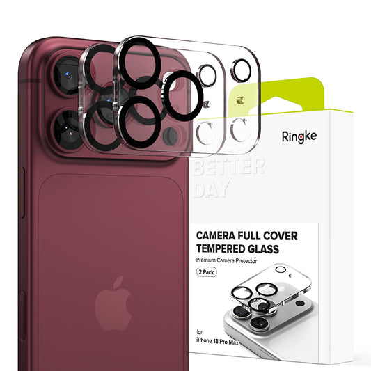 Ringke achtercamera beschermfolie voor Apple iPhone 18 Pro, gehard glas, set van 2 stuks, transparant