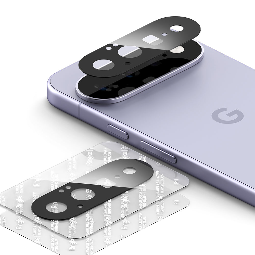 Ringke achtercamera beschermfolie voor Google Pixel 11, gehard glas, set van 2 stuks, zwart