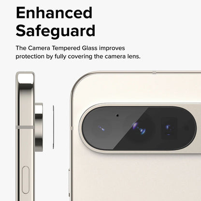 Beschermfolie Ringke Achtercamera voor Google Pixel 9 Pro XL, Gehard Glas, Set van 3 Stuks, Transparant