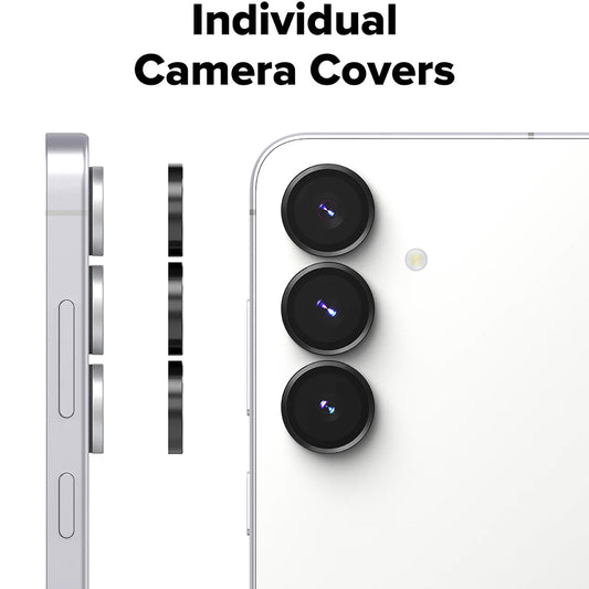 Ringke Achtercamera Beschermfolie voor Samsung Galaxy S25 FE, Gehard Glas, Set van 2 Stuks, Zwart