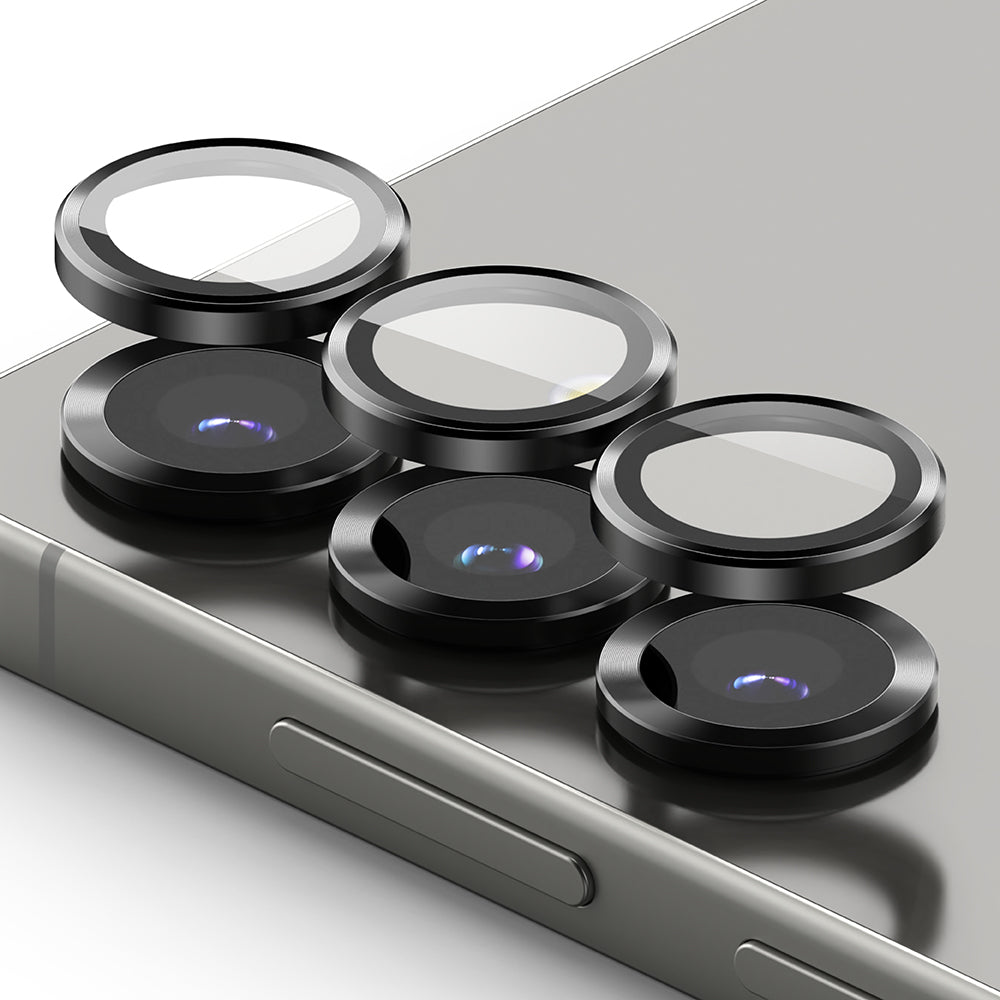 Beschermfolie Ringke Achtercamera voor Samsung Galaxy S25 S931, Gehard Glas, Zwart