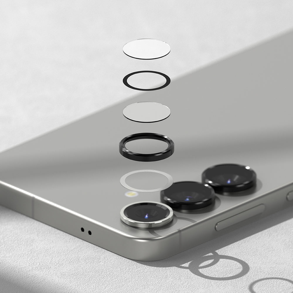 Beschermfolie Ringke Achtercamera voor Samsung Galaxy S25 S931, Gehard Glas, Zwart