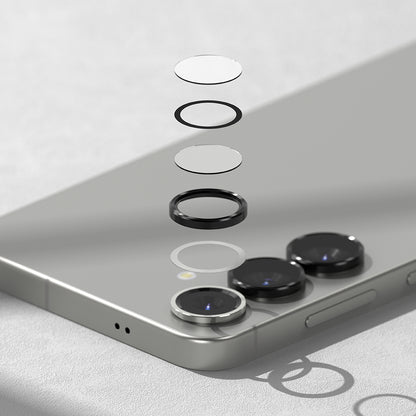 Beschermfolie Ringke Achtercamera voor Samsung Galaxy S25 S931, Gehard Glas, Zwart