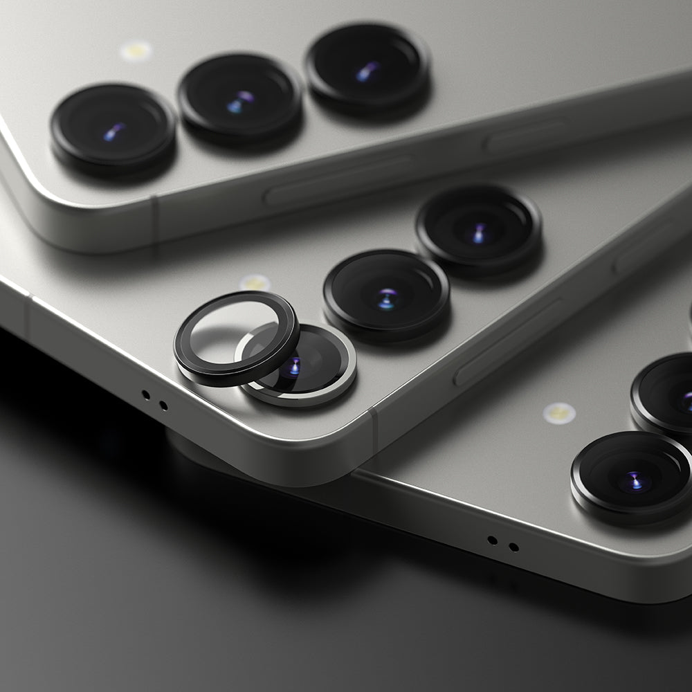 Beschermfolie Ringke Achtercamera voor Samsung Galaxy S25 S931, Gehard Glas, Zwart