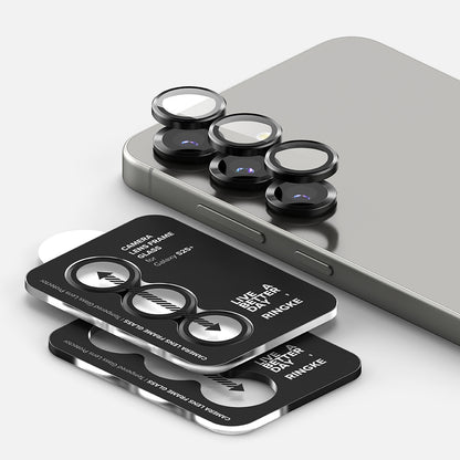 Beschermfolie Ringke Achtercamera voor Samsung Galaxy S25 S931, Gehard Glas, Zwart
