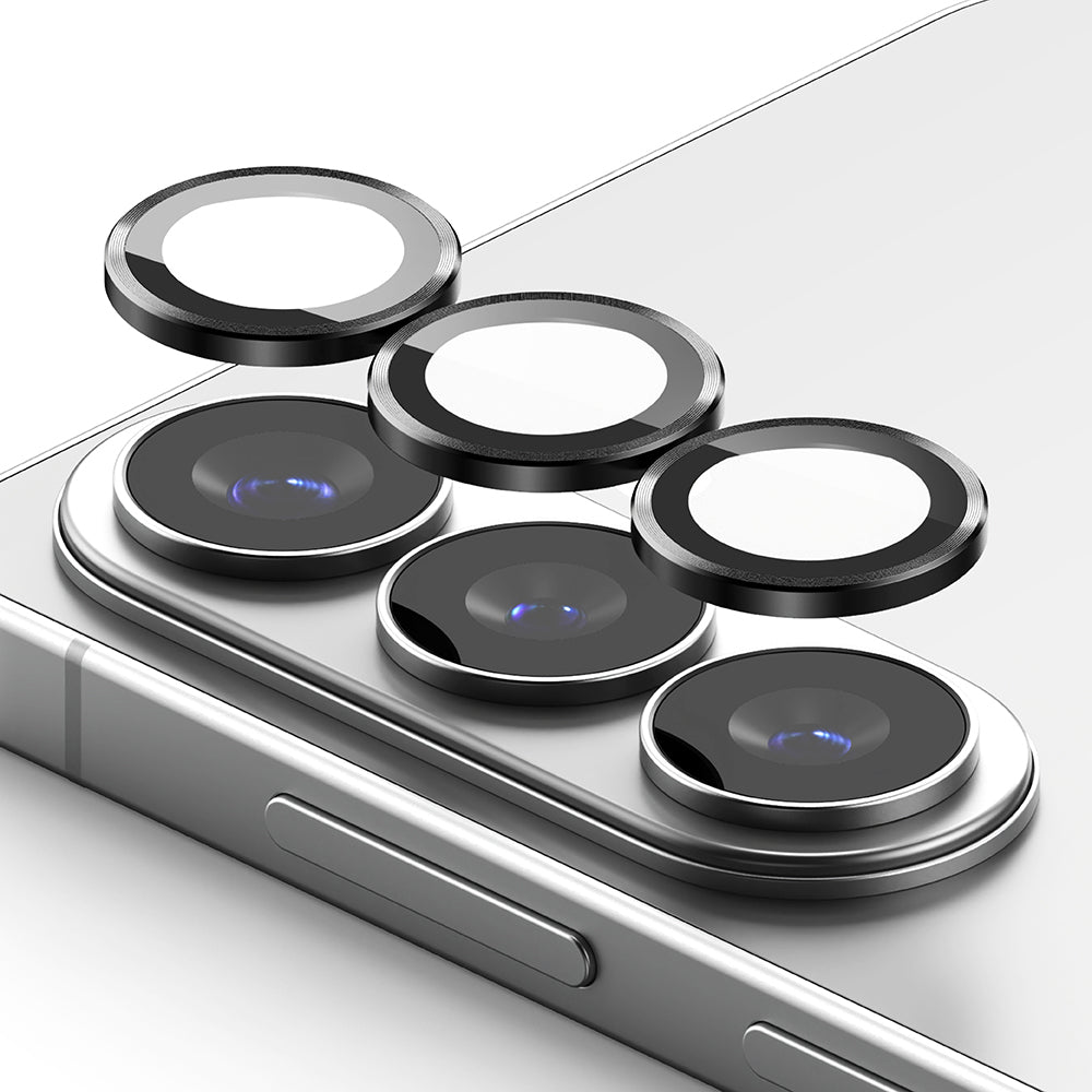 Beschermfolie Ringke Achtercamera voor Samsung Galaxy S26 Plus / S26, Gehard Glas, Set van 2 stuks, Zwart