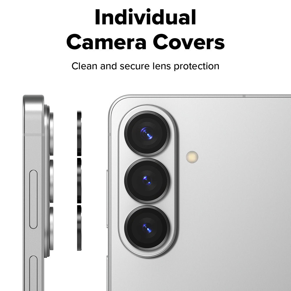 Beschermfolie Ringke Achtercamera voor Samsung Galaxy S26 Plus / S26, Gehard Glas, Set van 2 stuks, Zwart