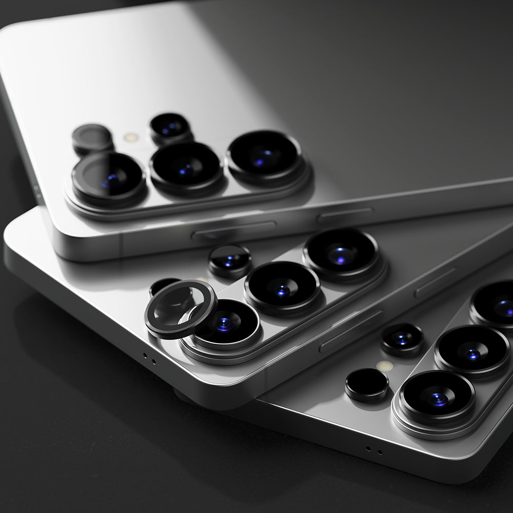 Film de protection Ringke pour caméra arrière Samsung Galaxy S26 Ultra, Verre trempé, Lot de 2 pièces, Noir